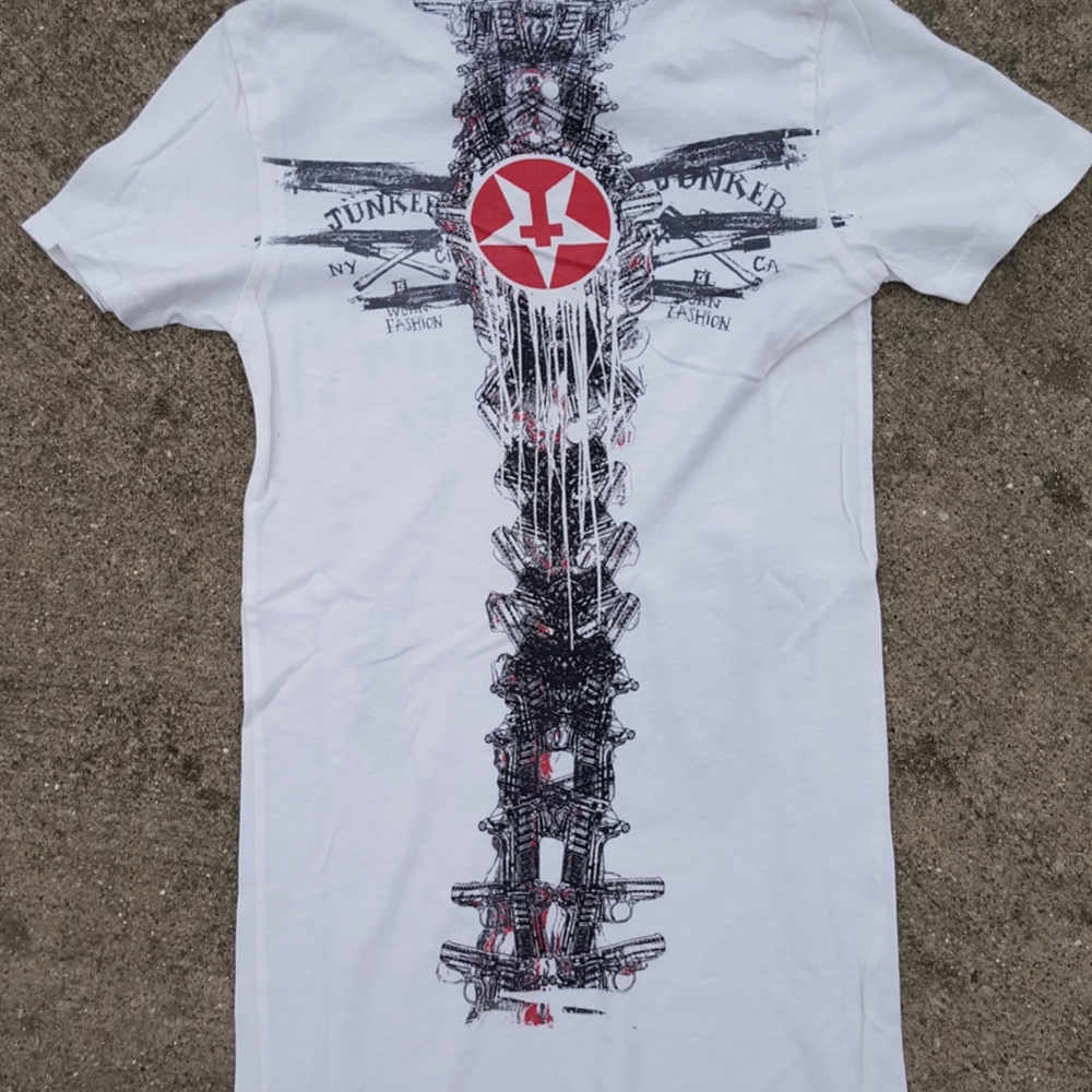 JUNKER DESIGNS WOMEN SHEER WHITE COBRA T-SHIRT - Picture 4 of 4